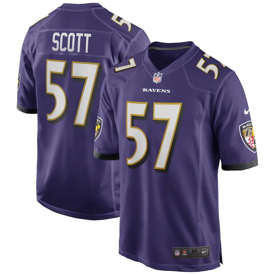 Cheap Men Baltimore Ravens 57 Bart Scott Nike Purple Game Retired Player NFL Jersey